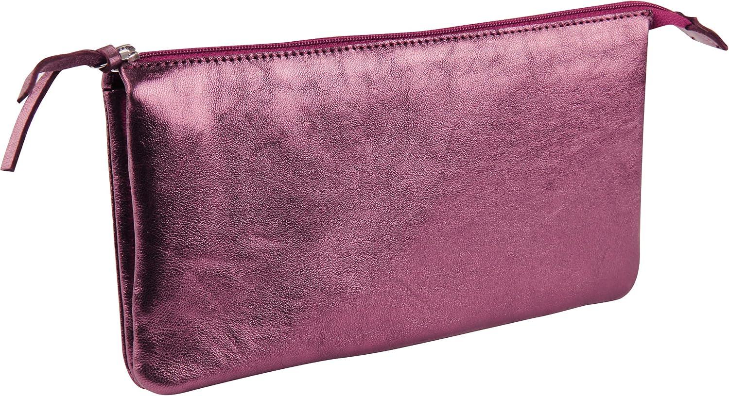 Clairefontaine Cuirisé Pencil Cases, 22 cm, Red (Ciliegia), Cherry, 22 centimeters