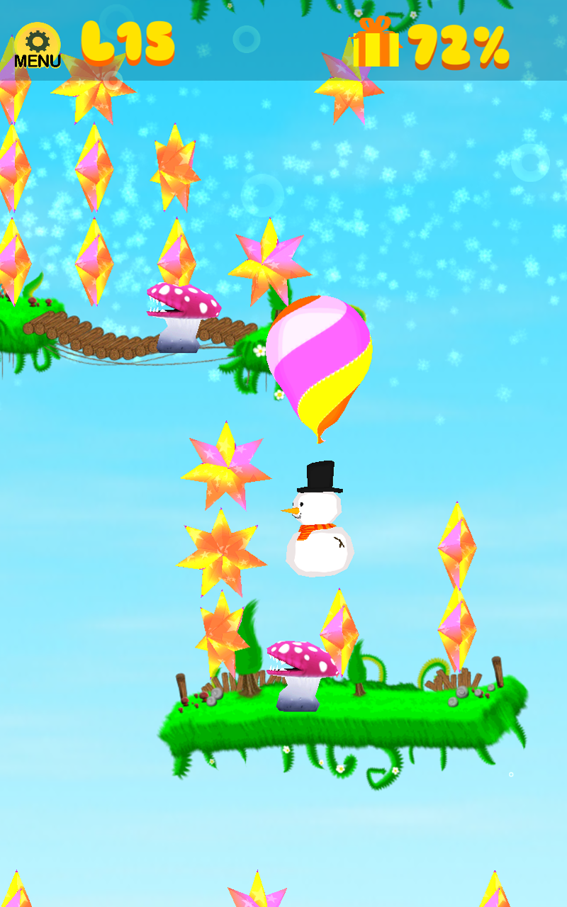 Falling Snowman Hero Game - Accelerometer Game - Thumbnail 2