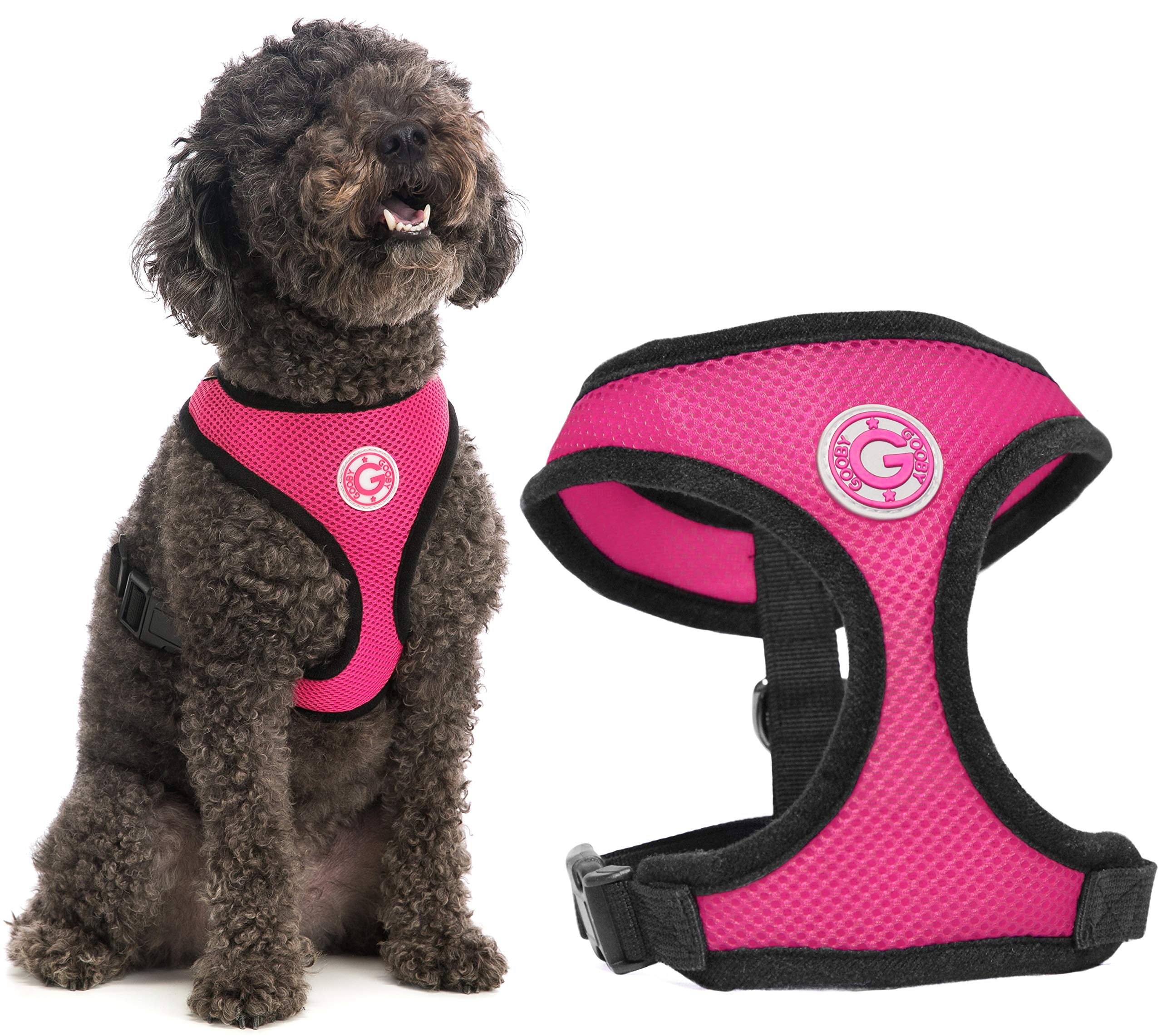Gooby Dog Harness - Soft Mesh Head-in Small Dog Harness with Breathable Mesh - Perfect on The Go Mesh Harness for Small Dogs or Cat Harness for Indoor and Outdoor Use