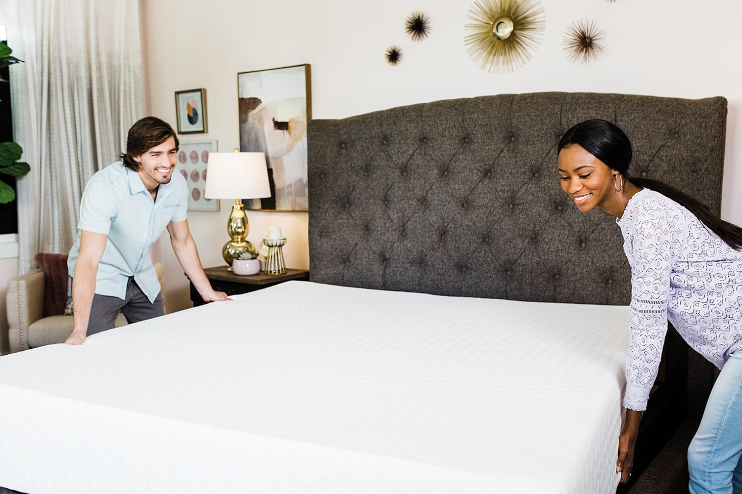 Ashley Chime 12 Inch Medium Firm Memory Foam Mattress - CertiPUR-US Certified, Queen: Home & Kitchen