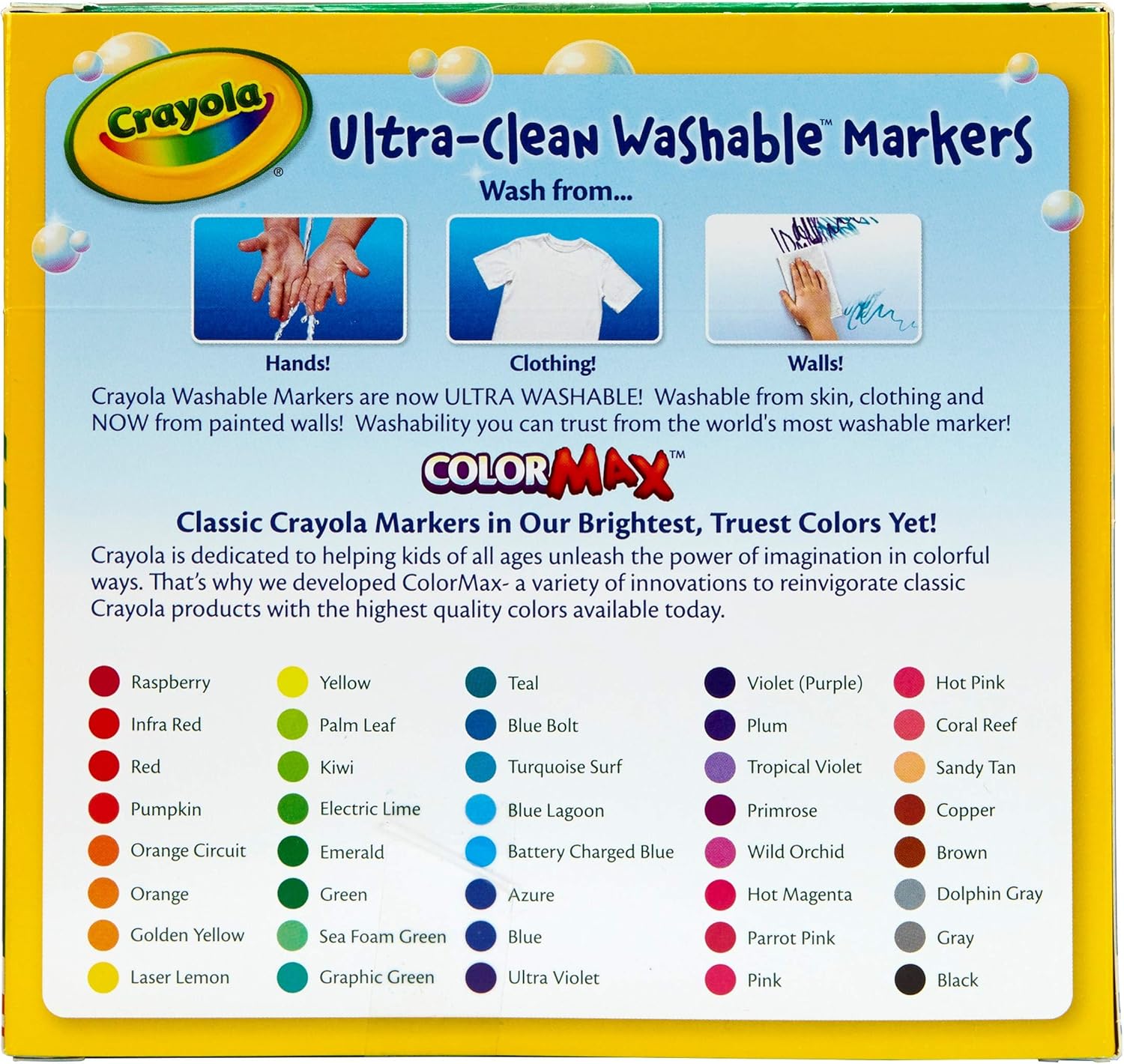 Crayola Ultra Clean Washable Broad Line Markers, 40 Classic Colors, Stocking Stuffers for Kids: Toys & Games