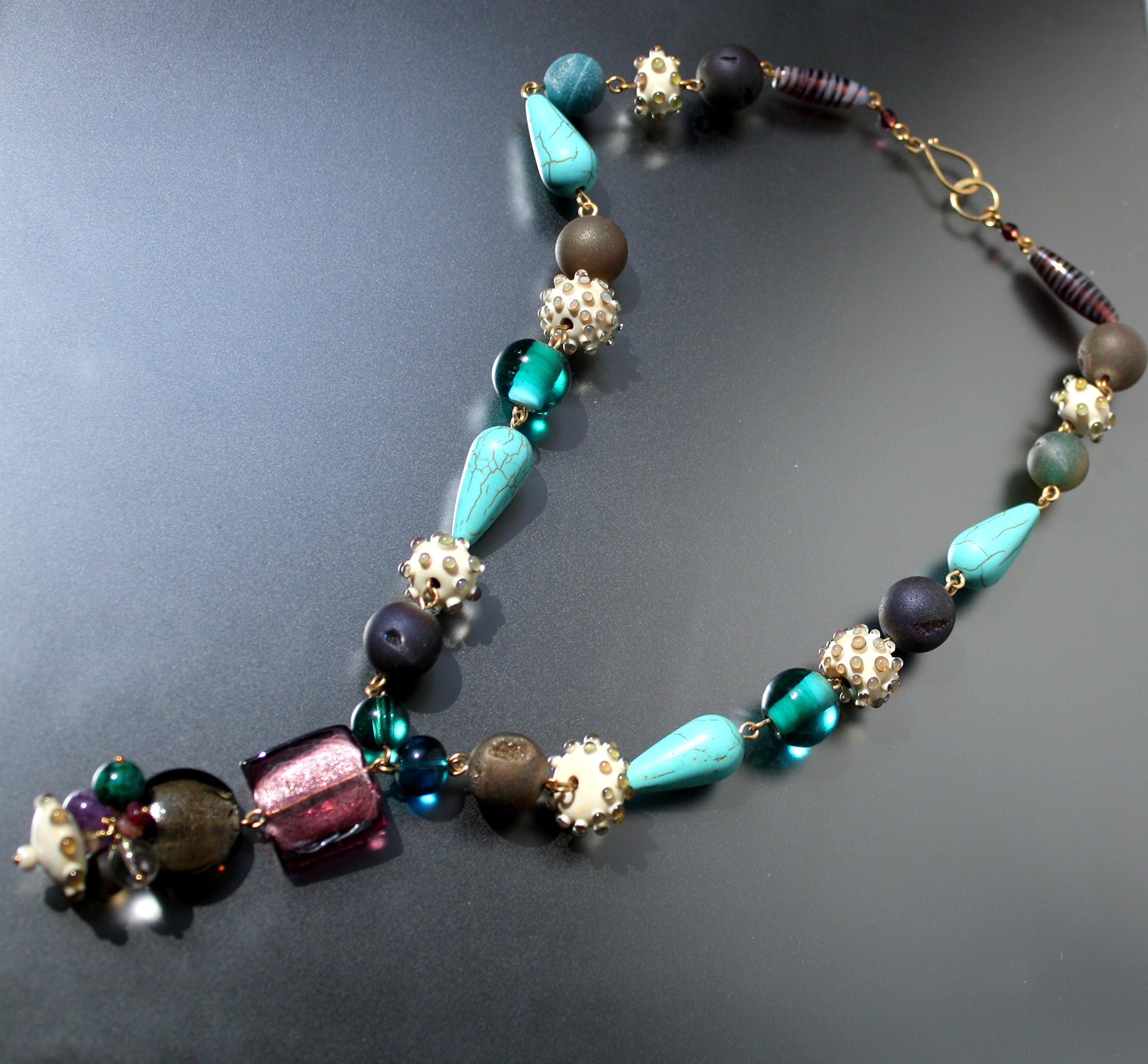 Lampwork bead necklace
