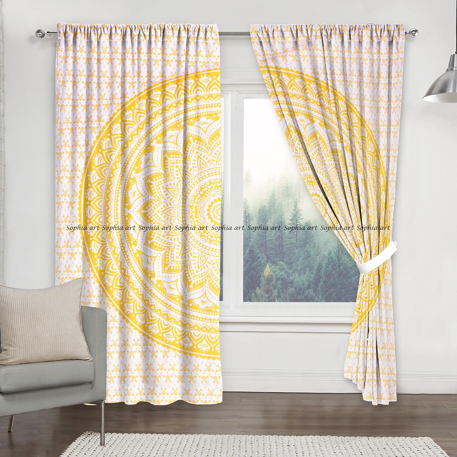 Amazon Com Top Selling Yellow Ombre Window Treatments Indian