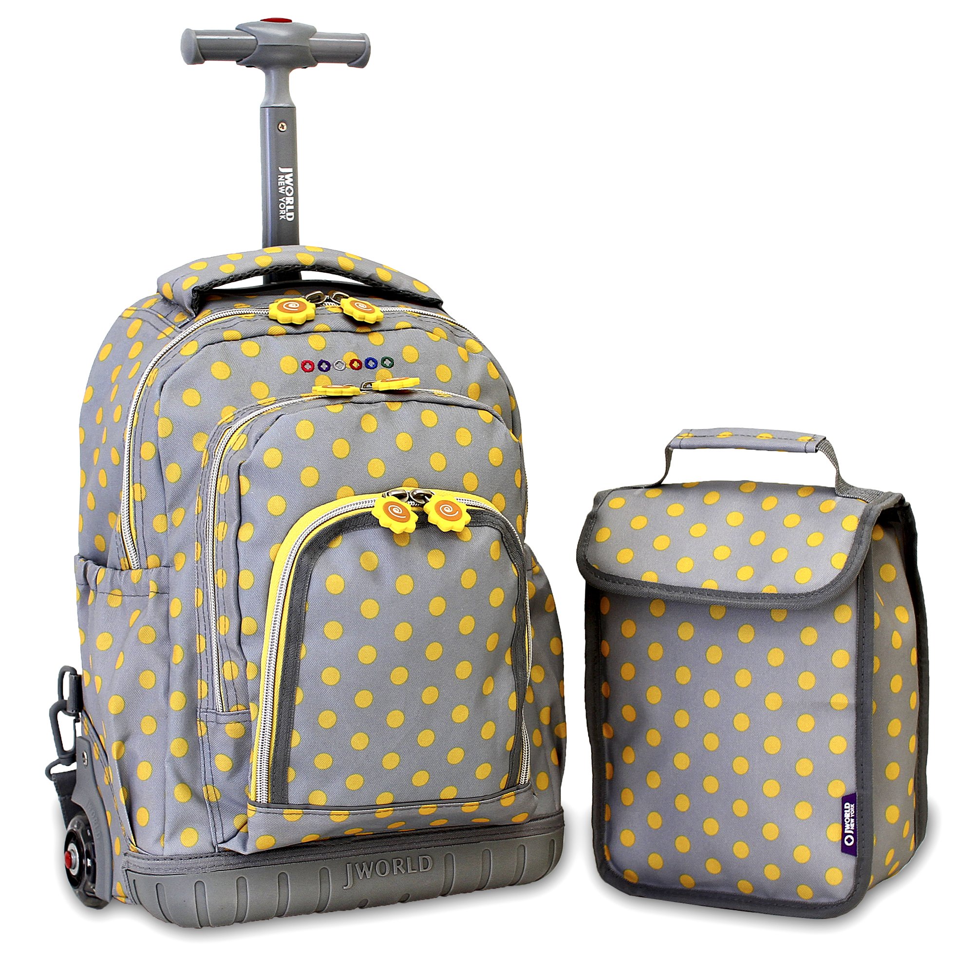 J World New York Lollipop Kids' Rolling Backpack With Lunch Bag Candy Buttons 15 91%2BD6iWStrL