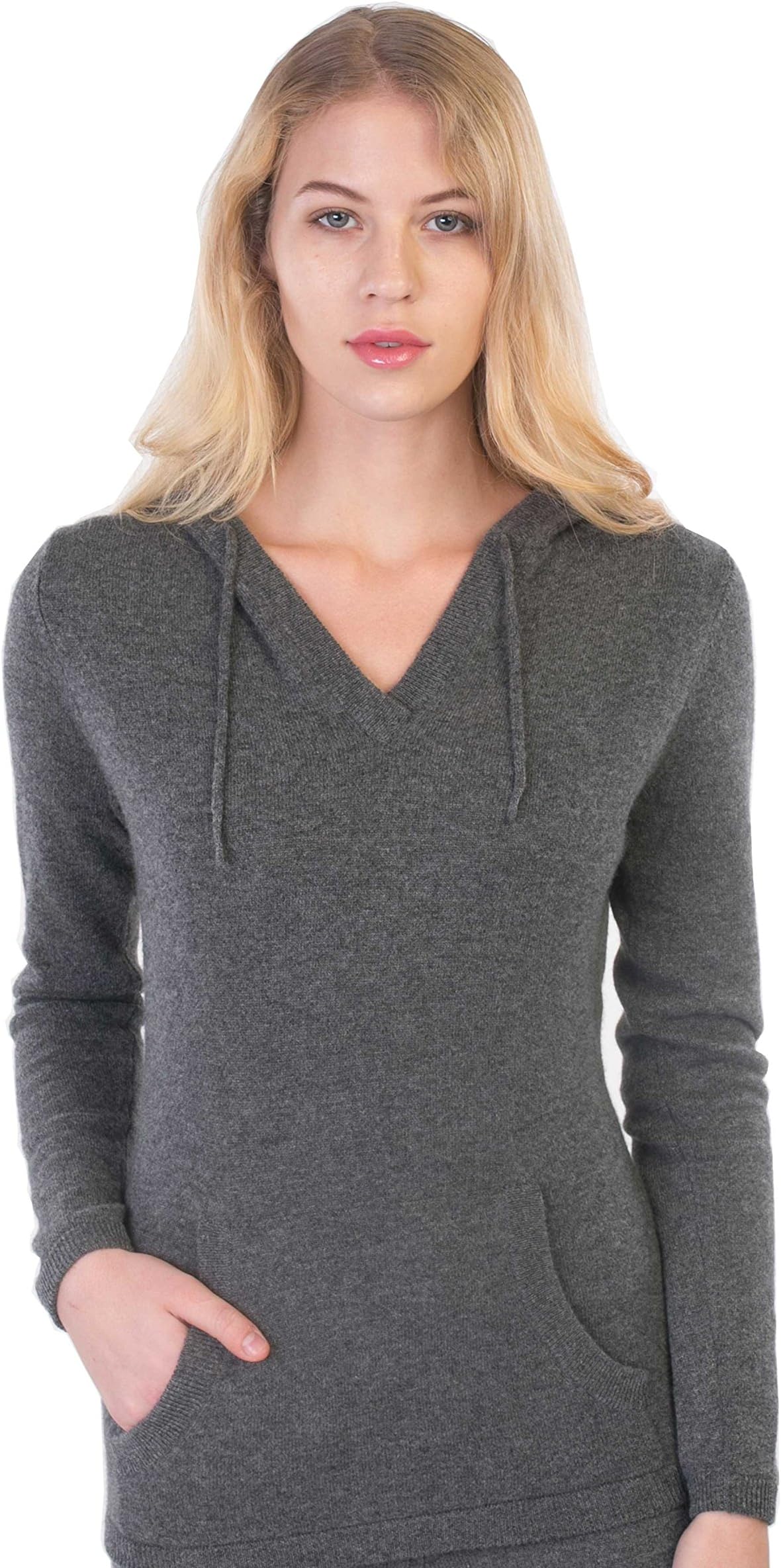 100% Cashmere Sweater Hoodie Pullover for Women