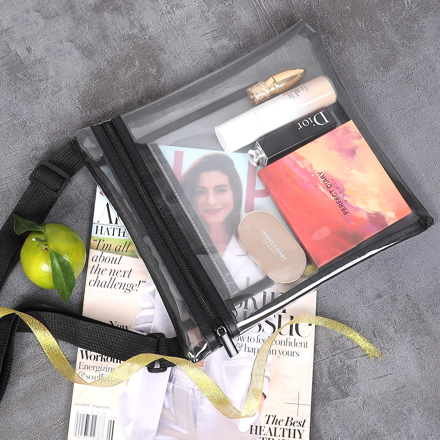 2 Pack Clear bag Stadium Approved See Through Bag for NFL, PGA, NCAA, Concert