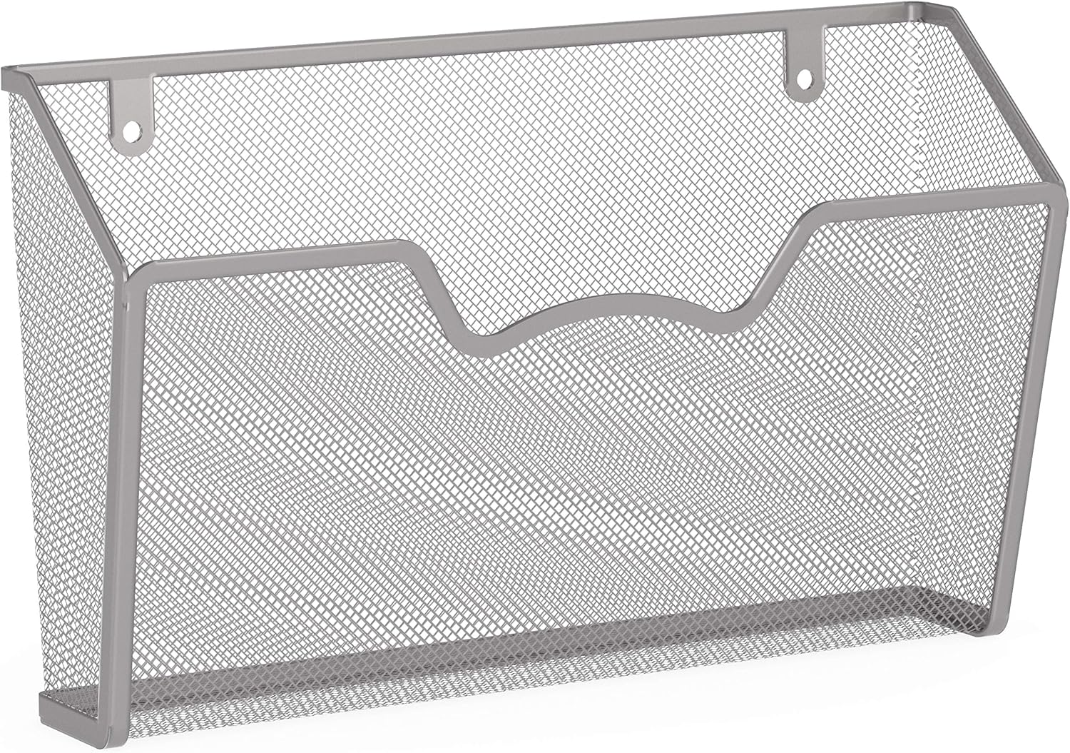 3 Pack - SimpleHouseware Wall Mount Single Pocket File Organizer Holder, Silver : Office Products
