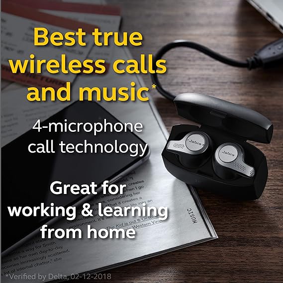 Jabra Elite 65t Earbuds Alexa Built In True Wireless Earbuds With Charging Case Titanium Black Bluetooth Earbuds Engineered For The Best True Wireless Calls And Music Experience Amazon Com