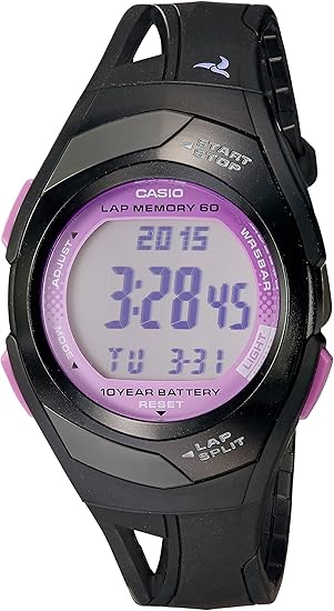 Amazon Com Casio Str300 1c Sports Watch Black Pink Watches