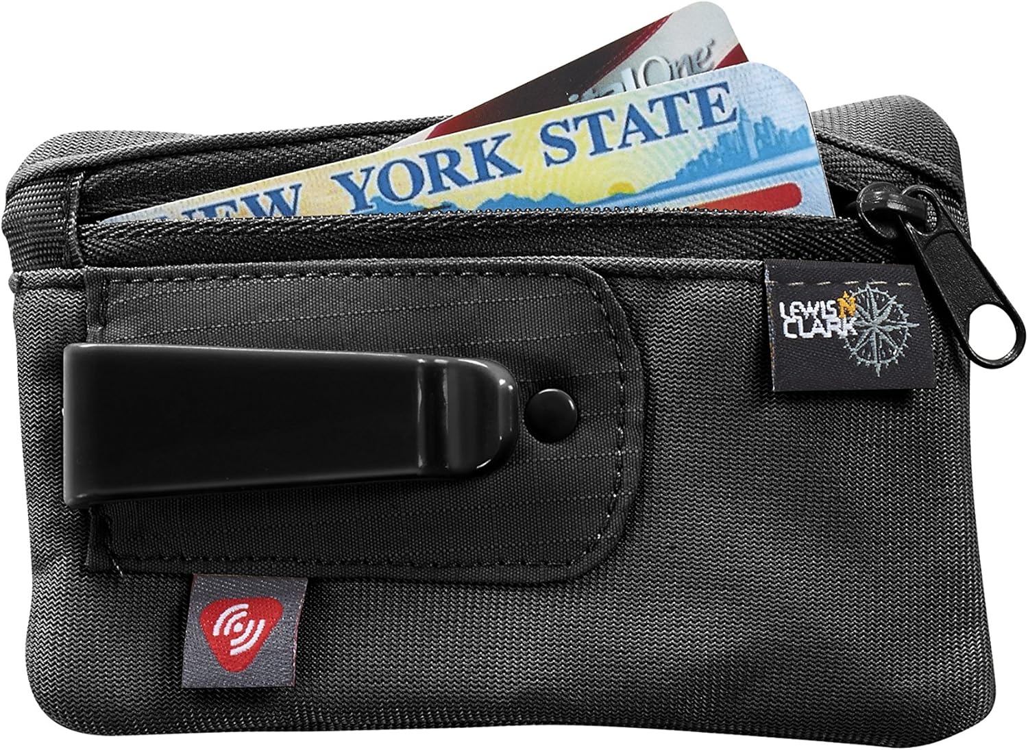  | Lewis N. Clark RFID-Blocking Hidden Clip Stash Travel Belt Wallet, Black, One Size | Travel Wallets