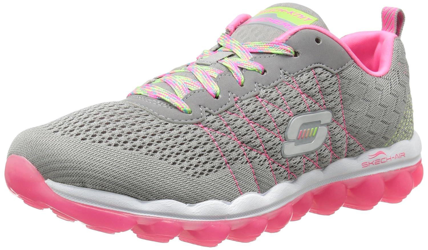 Buy Skechers Sport Women S Skech Air Style Fix Fashion Sneaker Light Grey Pink 7 M Us At Amazon In