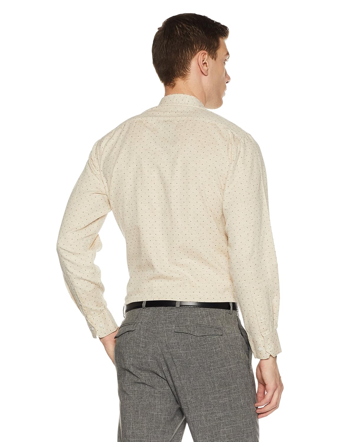 symbol amazon brand men's printed regular fit cotton formal shirt