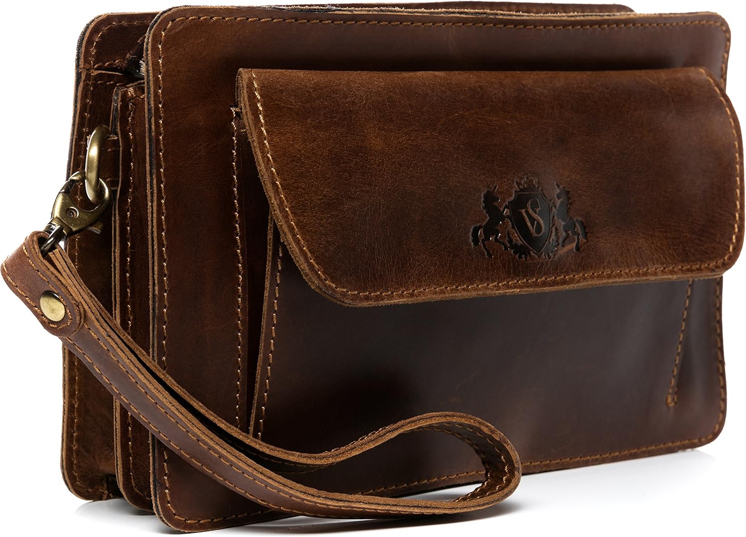 Mens leather wrist bag Clearance