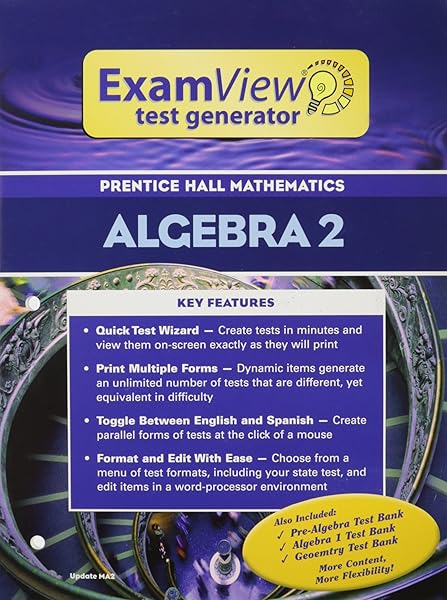 Prentice Hall Math Algebra 2 Examview Test Generator Booklet With Cd 2004c Prentice Hall 9780131255289 Amazon Com Books