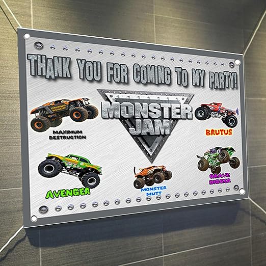 Amazon Com Monster Jam Monster Truck Large Vinyl Indoor Or