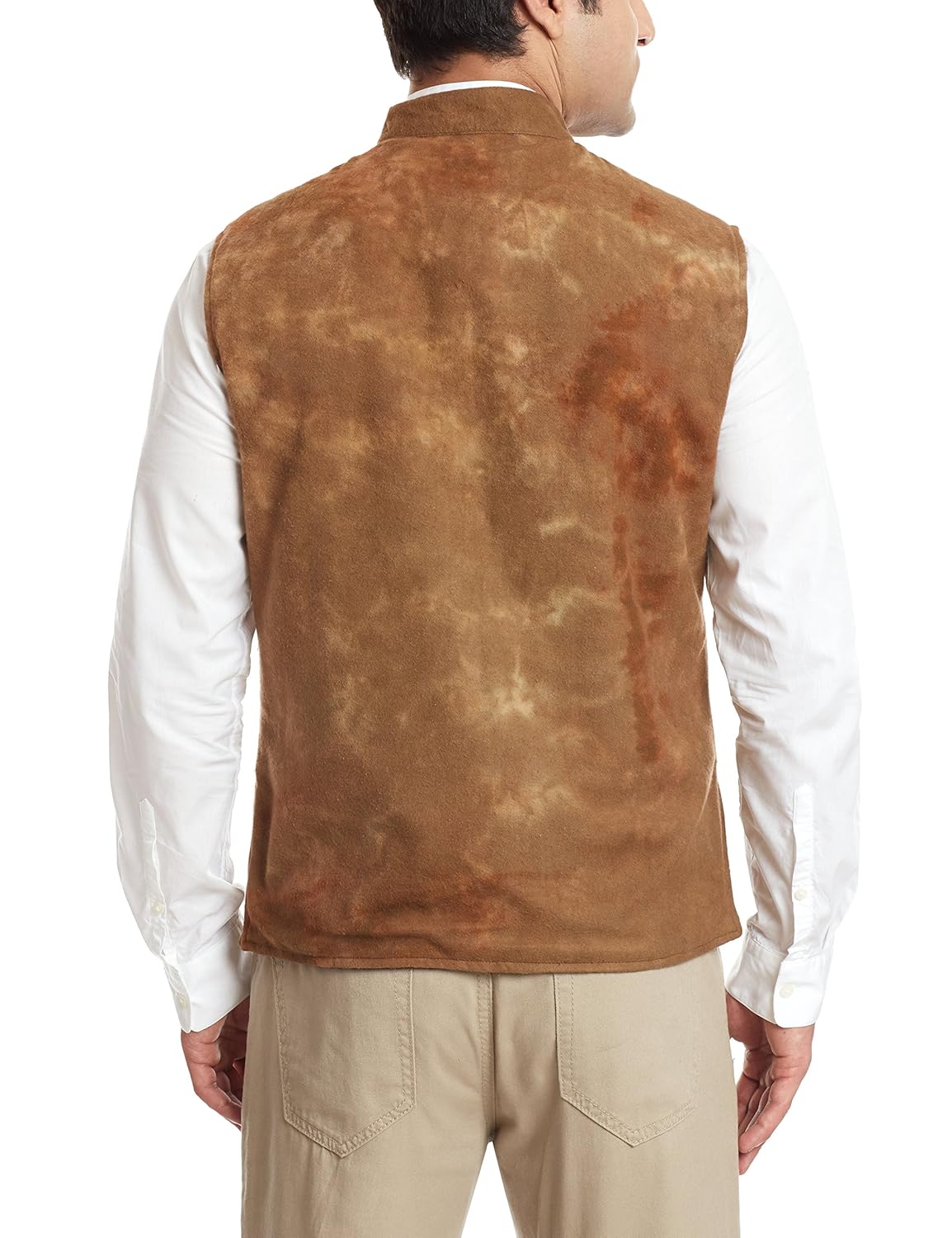 sobre estilo men's banded collar wool jacket