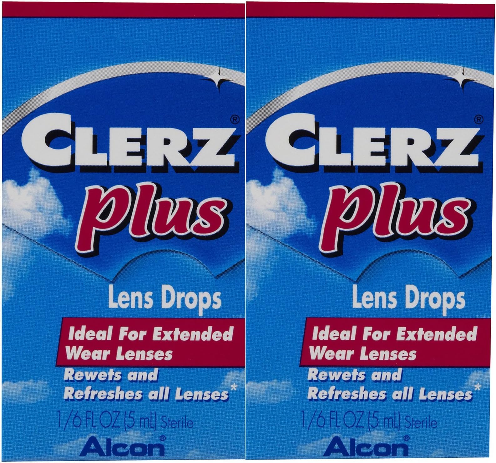 Clerz Plus Lens Drops-0.169 oz, 5mL, 2 pack