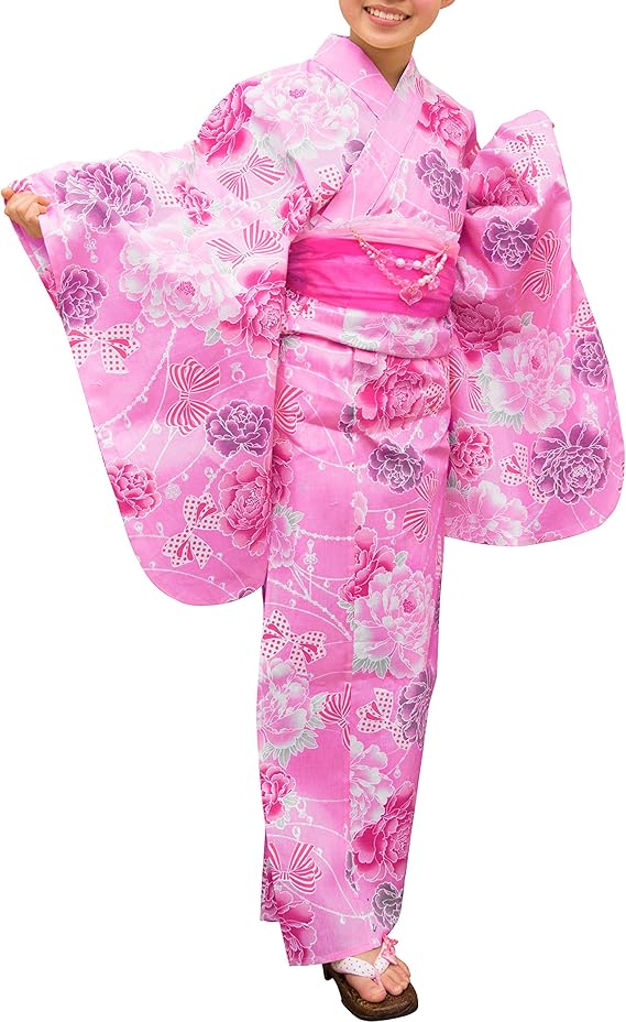 Amazon アリサナ Arisana 浴衣 こども 女の子 子供 牡丹 浴衣 帯2 Amazon アリサナ Arisana 浴衣 こども 女の子 子供 牡丹 浴衣 帯2