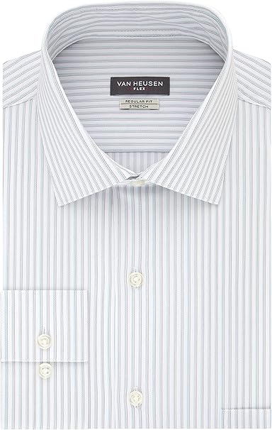 van heusen men's dress shirt regular fit flex collar solid