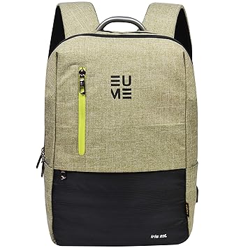 EUME Iris 23 LTR Laptop Backpack for Men and Women for 14 inch Laptop and Nylon Water Resistance Backpack with USB Charging Port - (Pear Green)