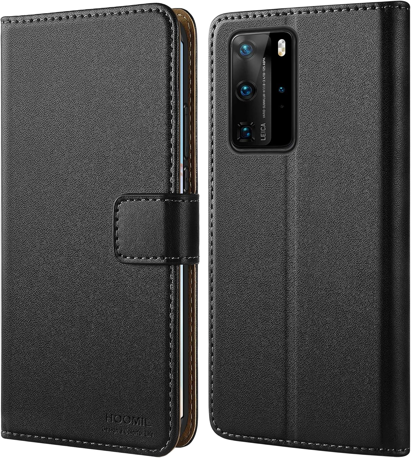 Huawei P40 Pro Case, HOOMIL Premium Huawei P40 Pro Leather Folio Case, Flip Book Style Wallet