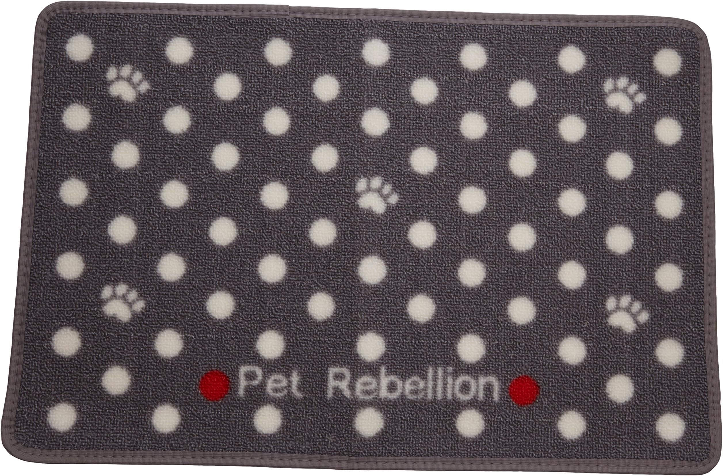 Pet RebellionDotty Food Mat, Grey