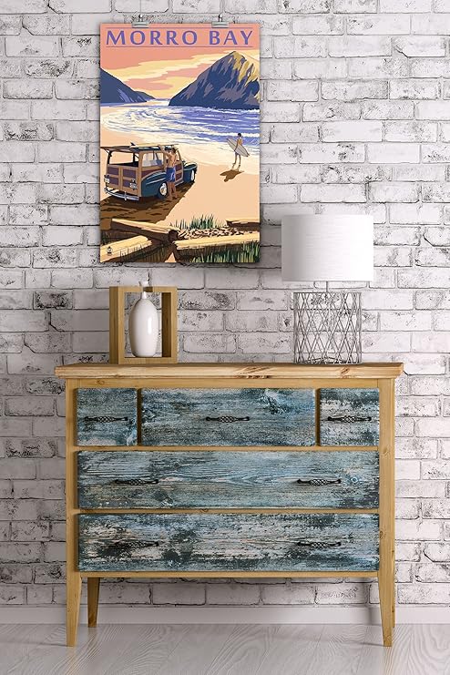 Amazon Com Morro Bay California Woody On Beach 16x24 Fine Art
