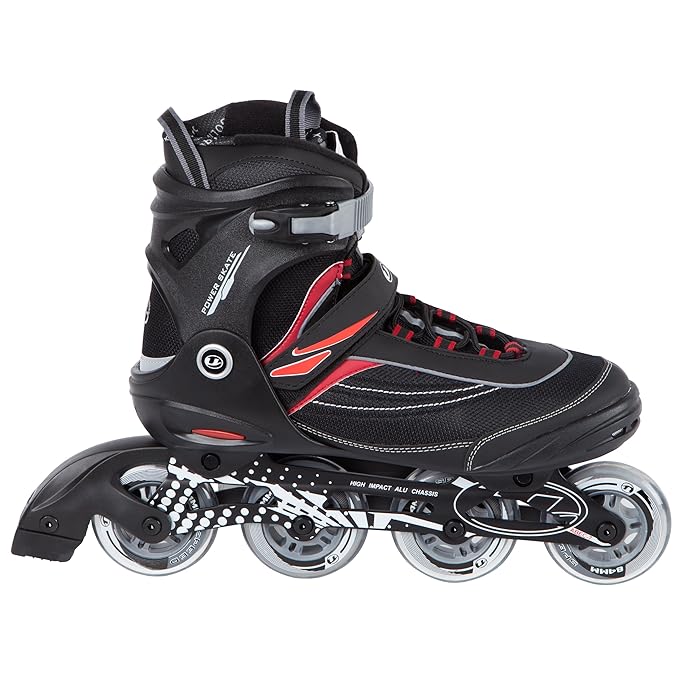 Ultrasport Herren Inlineskates U-Turn, Schwarz/Rot, 42, 320000000042