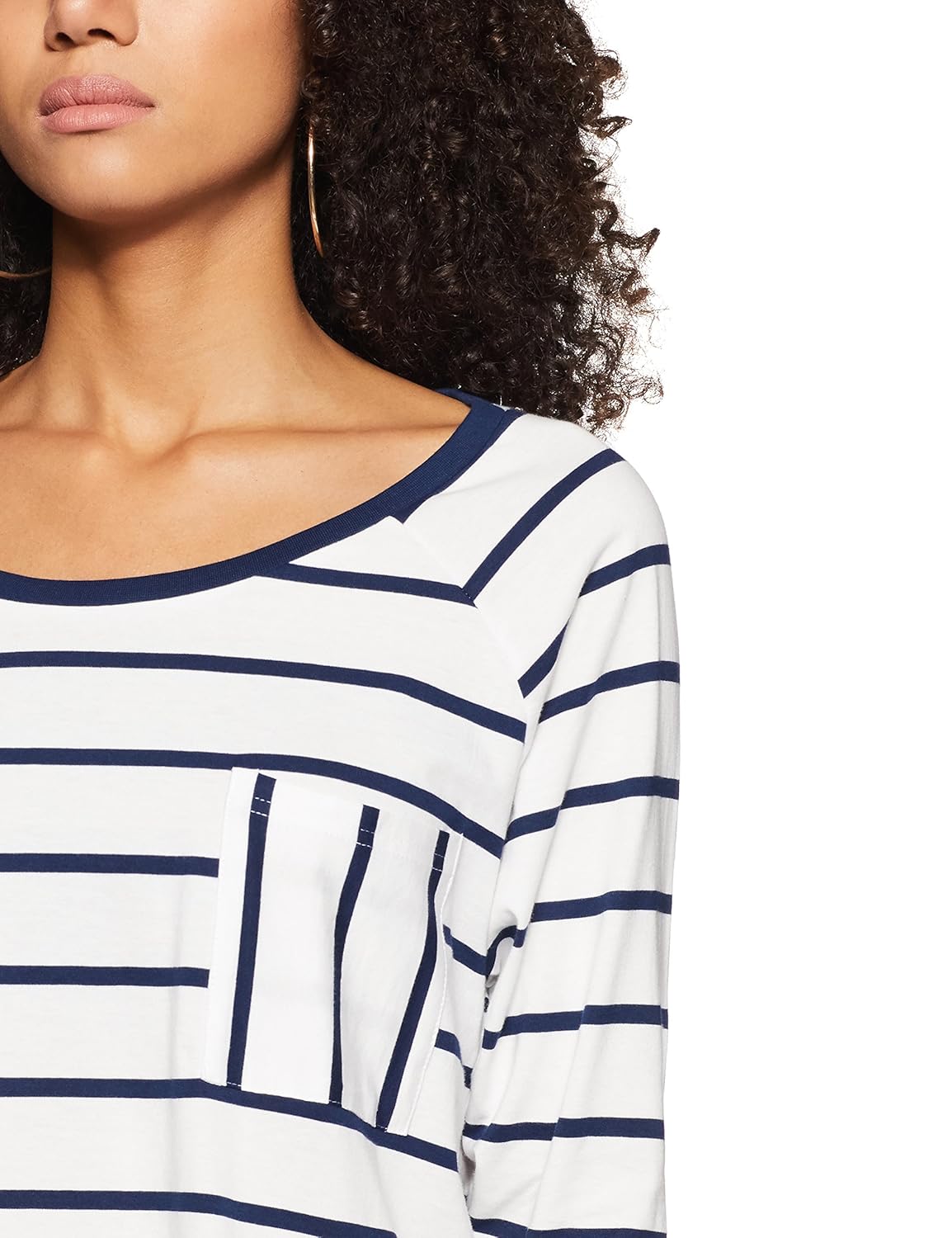 symbol amazon brand women's striped loose fit t-shirt