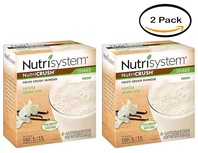 PACK OF 2 Nutrisystem NutriCRUSH Vanilla