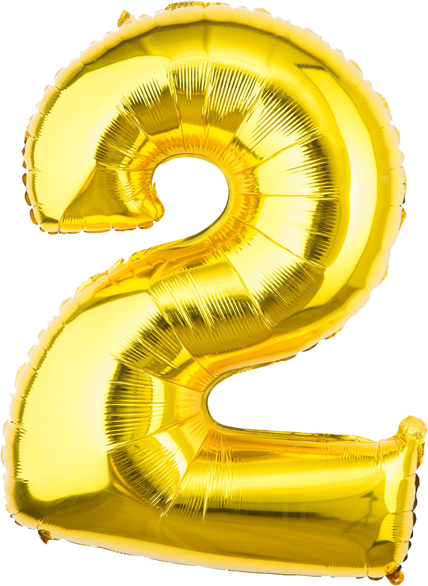Gold Birthday/Party Number Balloons, 0-9, 40'' (Gold Birthday/Party Balloon 2)