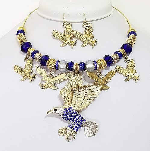 Amazoncom Blue Crystal Enamel Necklace Betsey Johnson