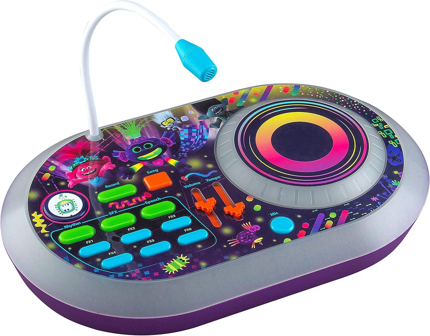 eKids Trolls World Tour DJ Mixer Trollex with Lights and Scratch Mixer Amazon.co.uk TV