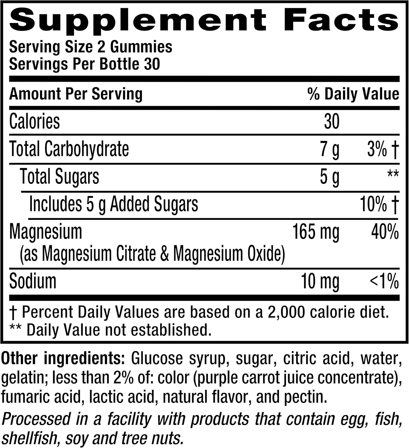 Magnesium Gummy Supplement, 60ct, Citrus: Health & Personal Care