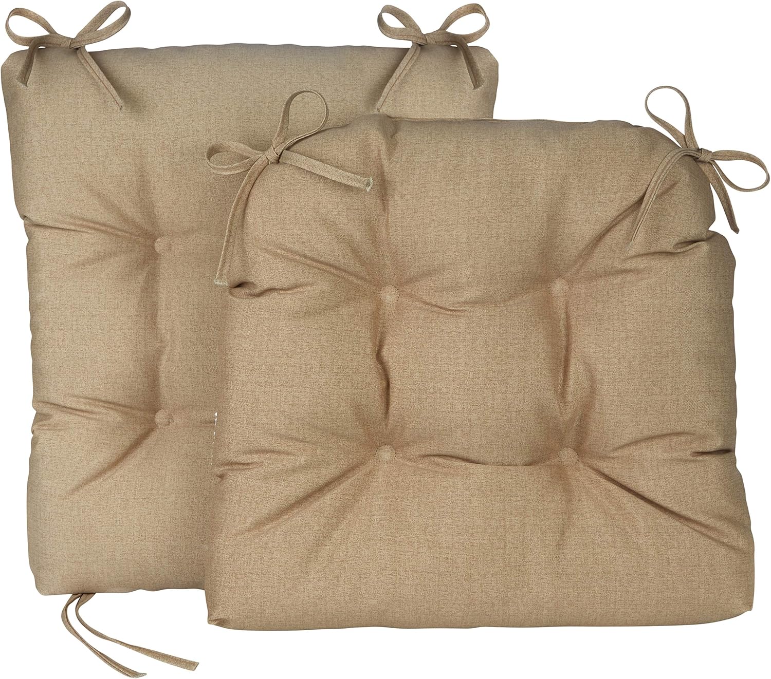 Klear Vu Indoor/Outdoor Overstuffed Rocking Chair Pad Cushion Set, 19" x 19", Husk Birch: Home & Kitchen