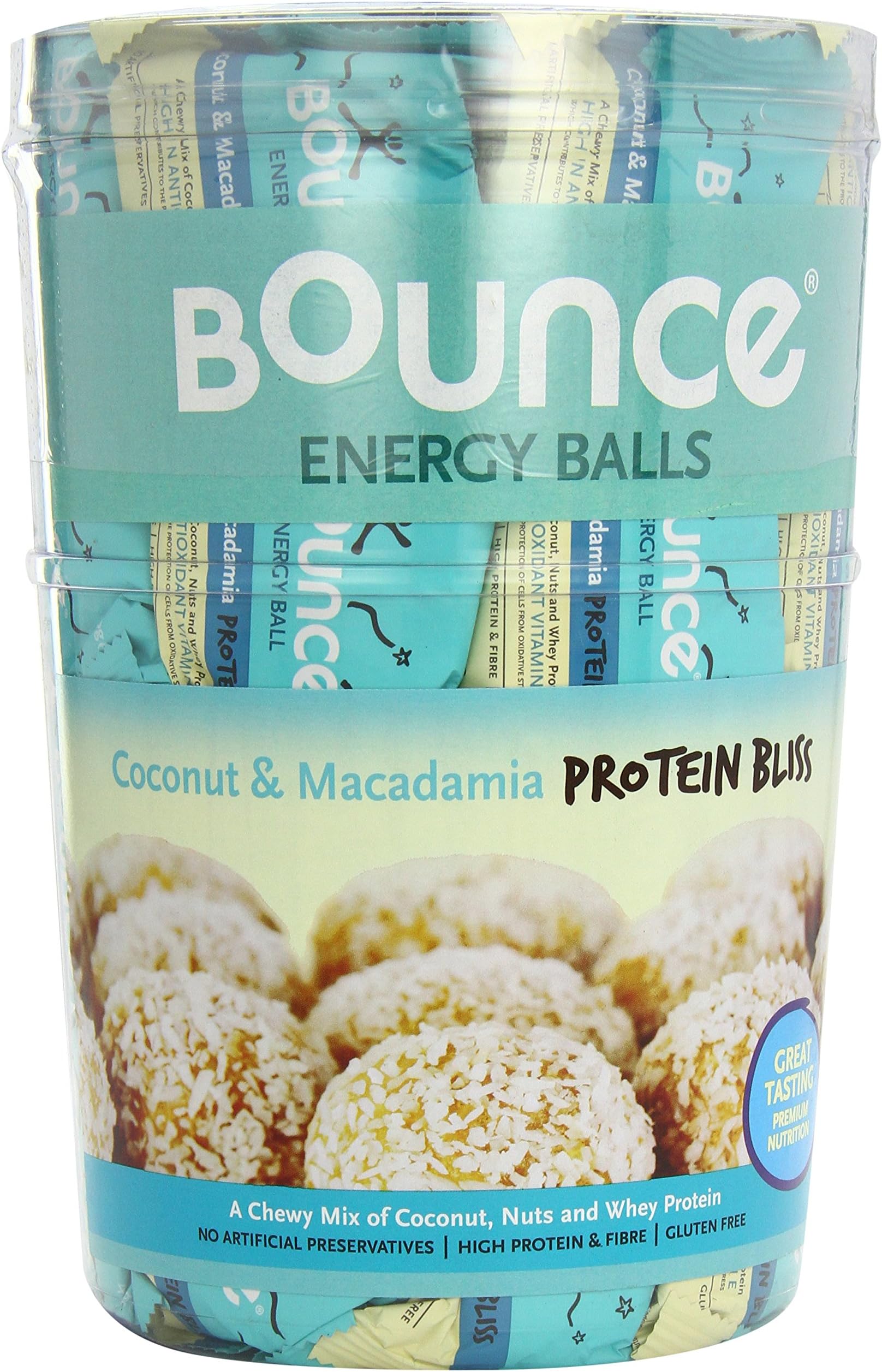Bounce Foods Coconut and Macadamia Energy Ball (Pack of 40