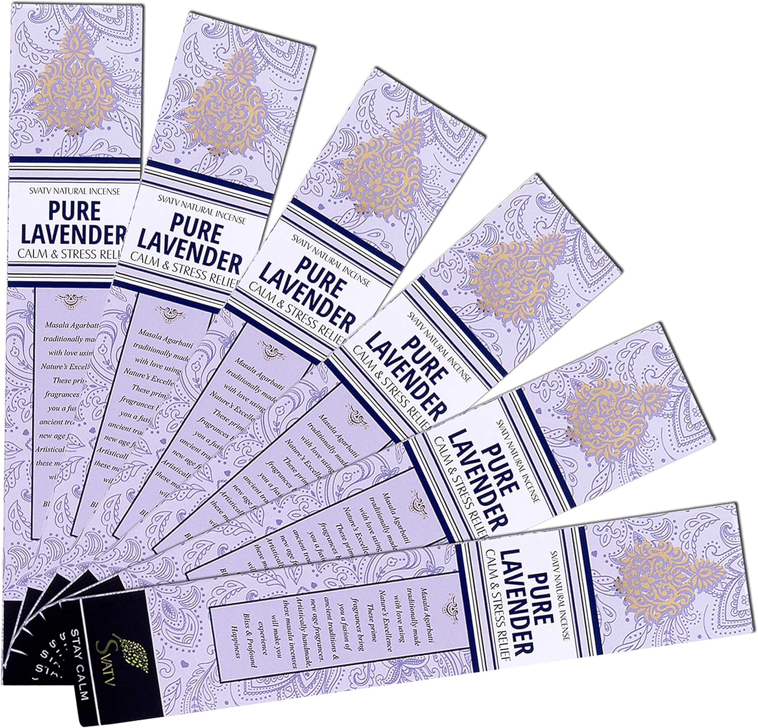 SVATV Ancient Lavender Incense Stick with Pack of 6 Incense for Meditation Yoga, Spiritual