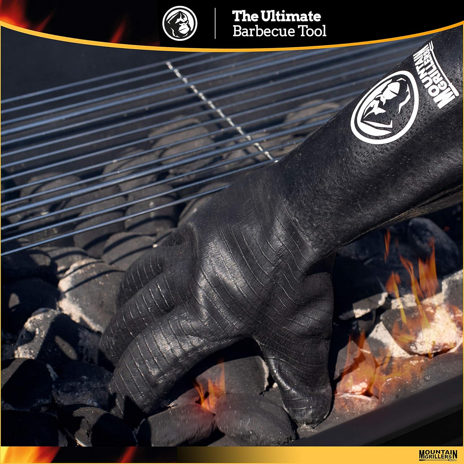 Extreme Heat Resistant Gloves for Grill BBQ - High Temperature Fire Pit Grill Gloves - Barbecue Cooking, Smoker, Oven, Fryer, Grilling - Waterproof, Fireproof, Oil Resistant - Neoprene Coating: Kitchen & Dining