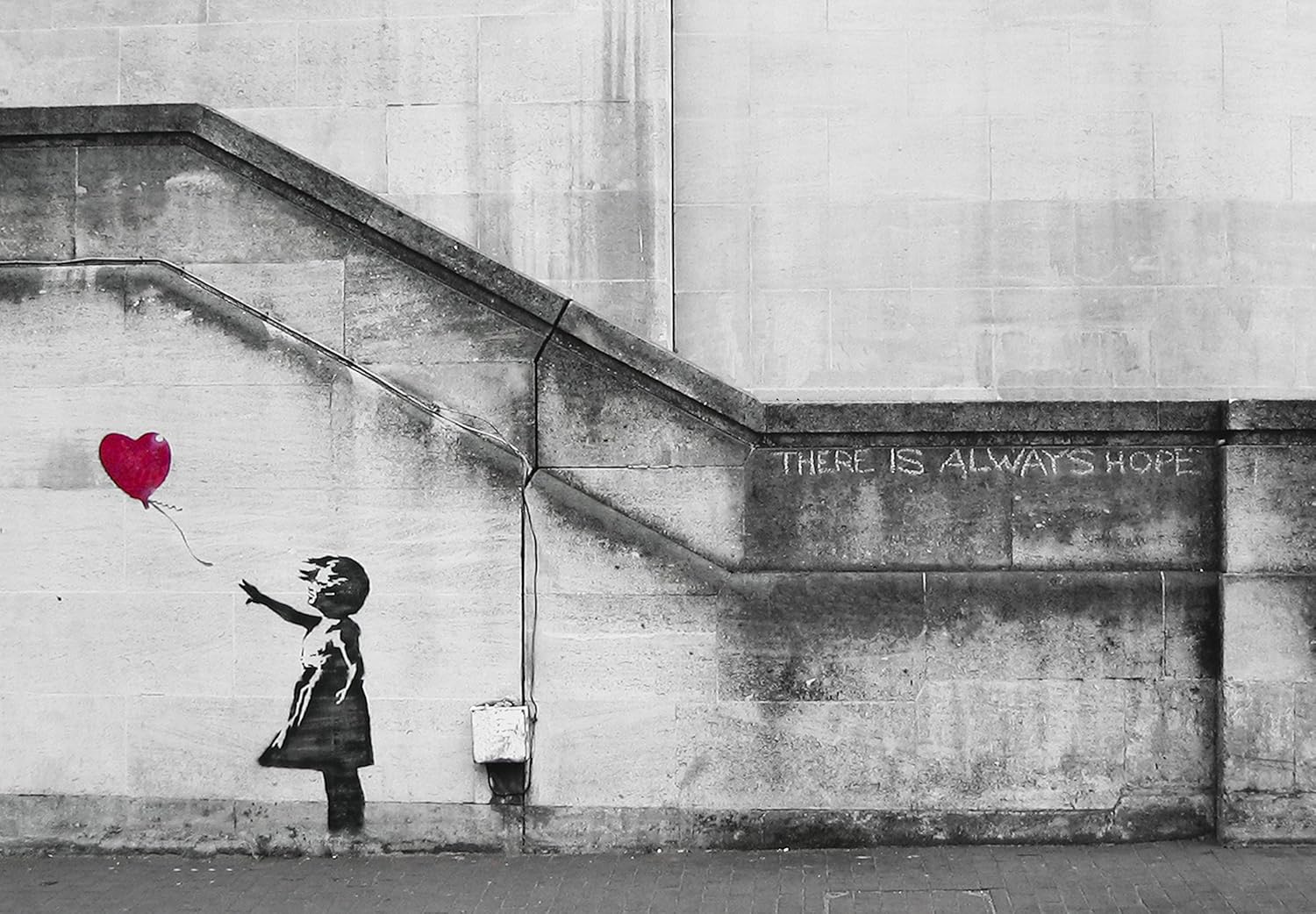 Sekka Jewelry Banksy There Is Always Hope Pared Pintura Amor Coraz