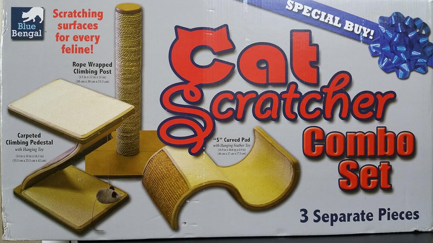blue bengal cat scroll scratcher