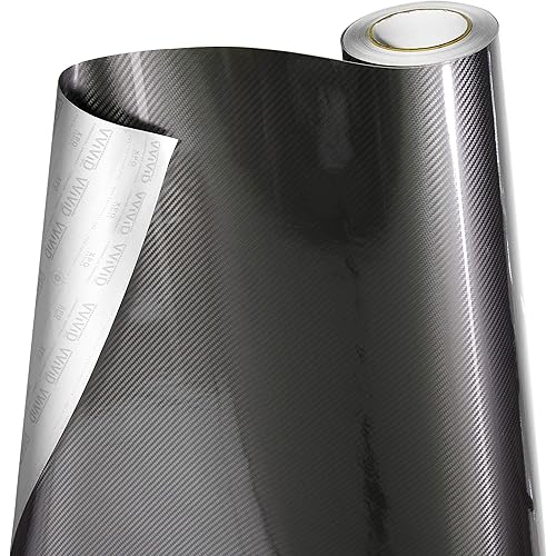 VViViD 5D High Gloss Grey Epoxy Carbon Fiber Automotive Vinyl Wrap Film Roll (2 Foot by 5 Foot)
