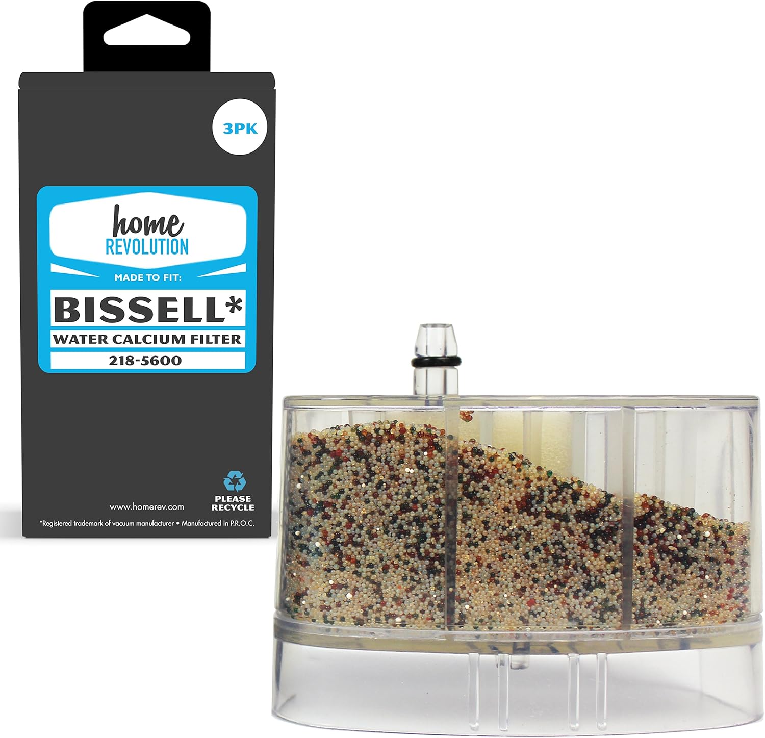 Home Revolution 3 Replacement Mop Filters, Fits Bissell Steam 'n Clean II 1865, Steam Mop 1867, 1867-6, Hard-Floor Cleaner 1867-7