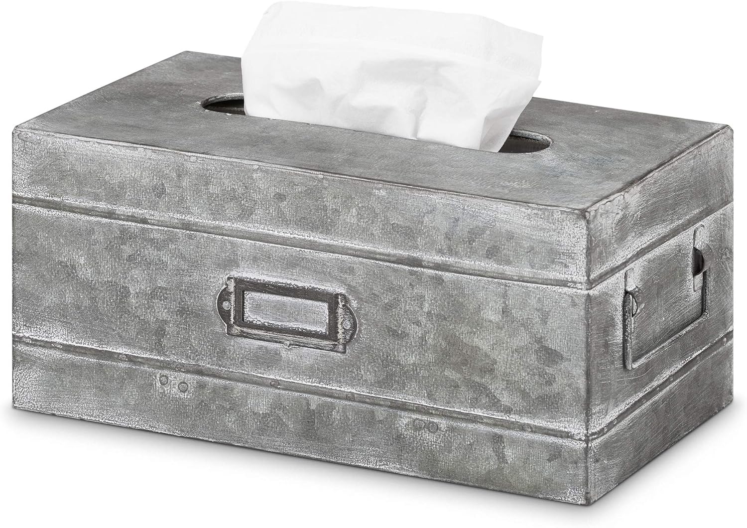 Barnyard Designs Rustic Galvanized Rectangular Tissue Box