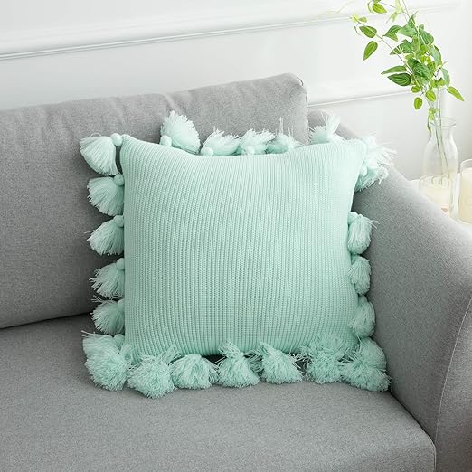 Amazon Com Famibay Knitted Pilllow Covers Decorative Cotton