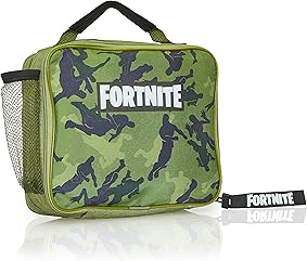 Fortnite Bolsa para El Almuerzo, Diseño Color Verde, Mochila para Llevar Comida para Fans De los Videojuegos, Trabajo Colegio Excursión, Regalos Niños Adolescentes 