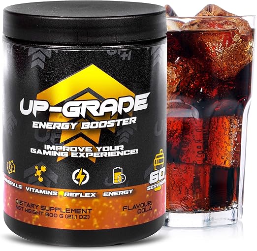 Up Grade Gaming Booster Energy Drink Pulver De La Cafeine En Poudre Pour Plus De Concentration Dans Les E Sport 600 G 60 Portions Cola Amazon Fr Epicerie