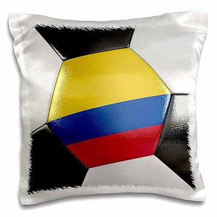Amazon Com 3drose Colombia Soccer Ball Pillow Case 16 Inch