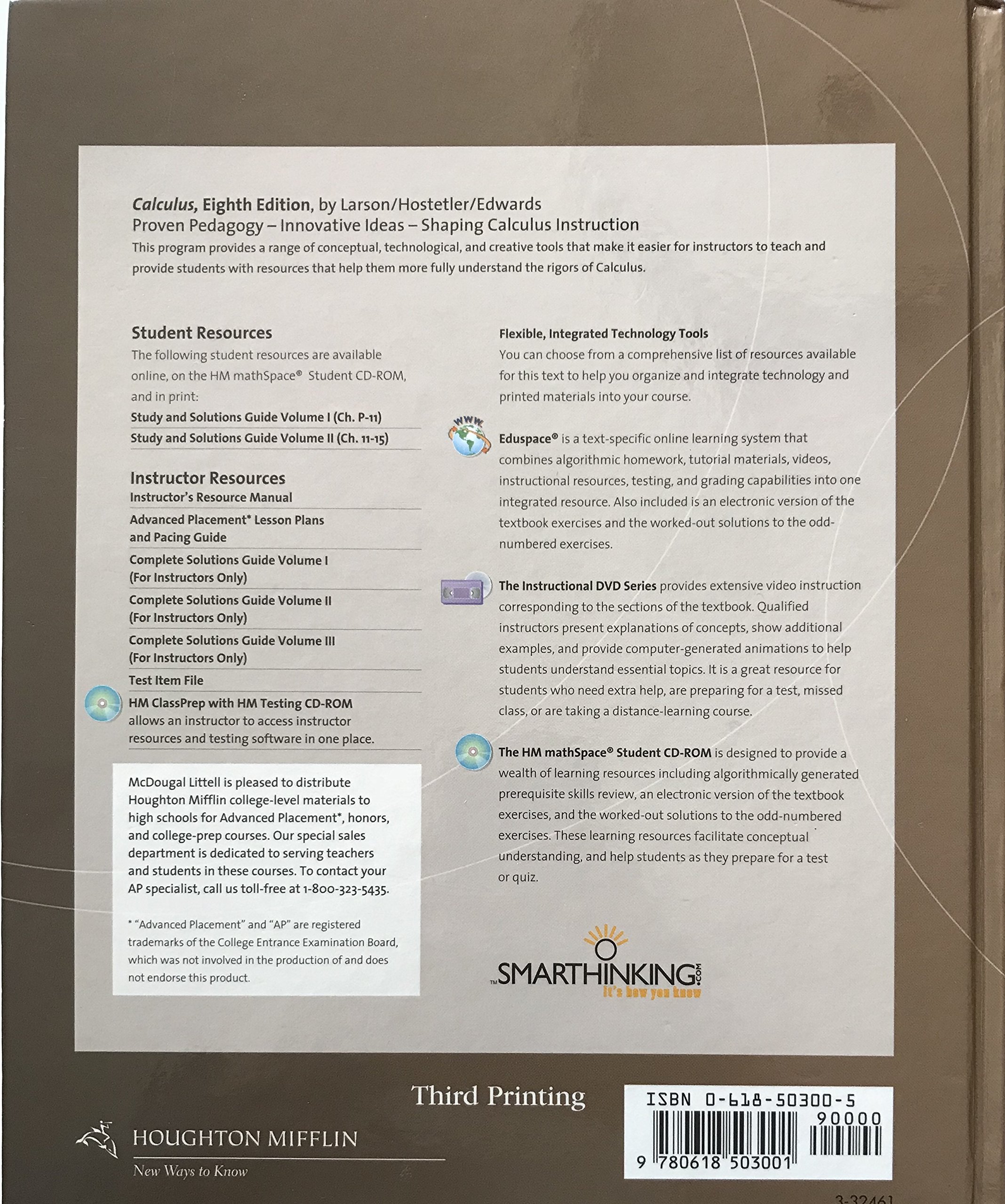 Buy Larson Calculus Advanced Placement Eighth Edition Book Online at Low  Prices in India | Larson Calculus Advanced Placement Eighth Edition Reviews  ...