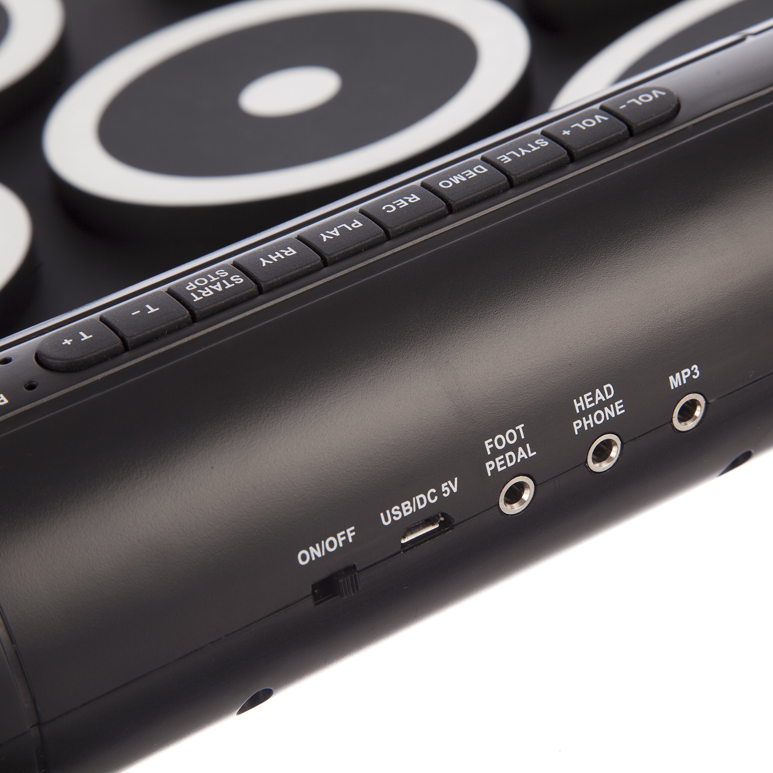 RockJam Portable MIDI Electronic Roll Up Drum Kit with Built in