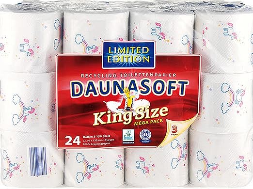 Einhorn Limited Edition Daunasoft Toilettenpapier 24 Rollen A 150 Blatt Mega Pack Geschenkidee Amazon De Burobedarf Schreibwaren